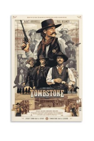 pinyl Tombstone Movie Poster Poster Frame Hanger Scroll Posters Canvas Decorative Hanging Painting Wall Art Decor Room 24x36inch(60x90cm)