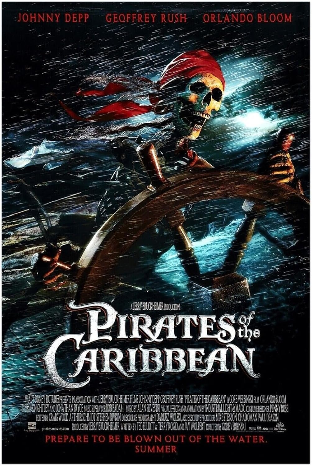 Pirates of The Caribbean - 2003 - Original Teaser Movie Poster #1-24 x 36 Inches