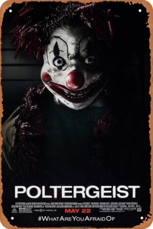 Poltergeist 2015 Horror Movie Poster Tin Sign Vintage Metal Sign Retro Wall Decor 12x8 Inches