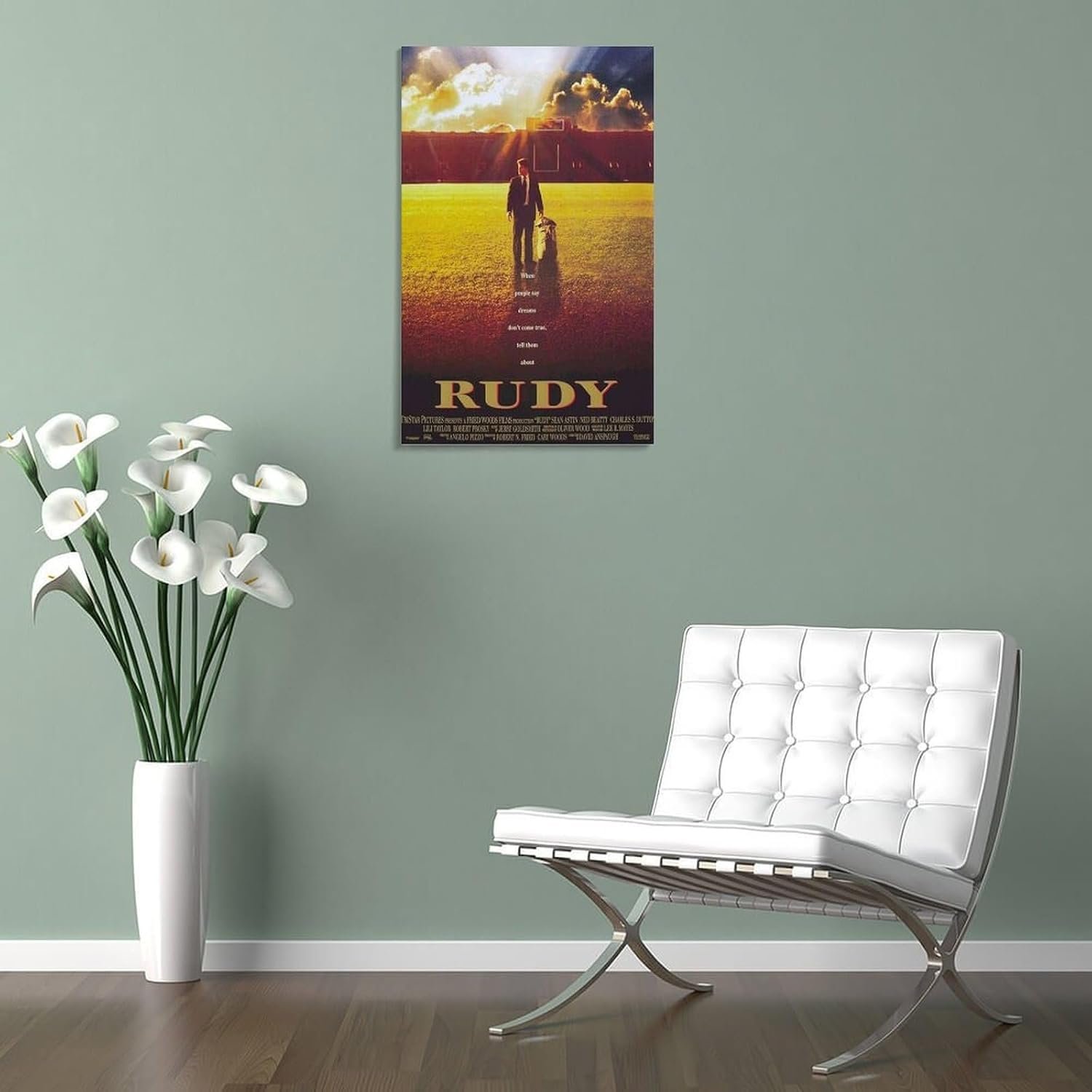Posters for Room Aesthetic Rudy Movie Poster Office Decor Cool Artwork Wall Art Home Decor Gift Ideas Poster Decorative Painting Canvas Wall Art Living Room Posters Bedroom...