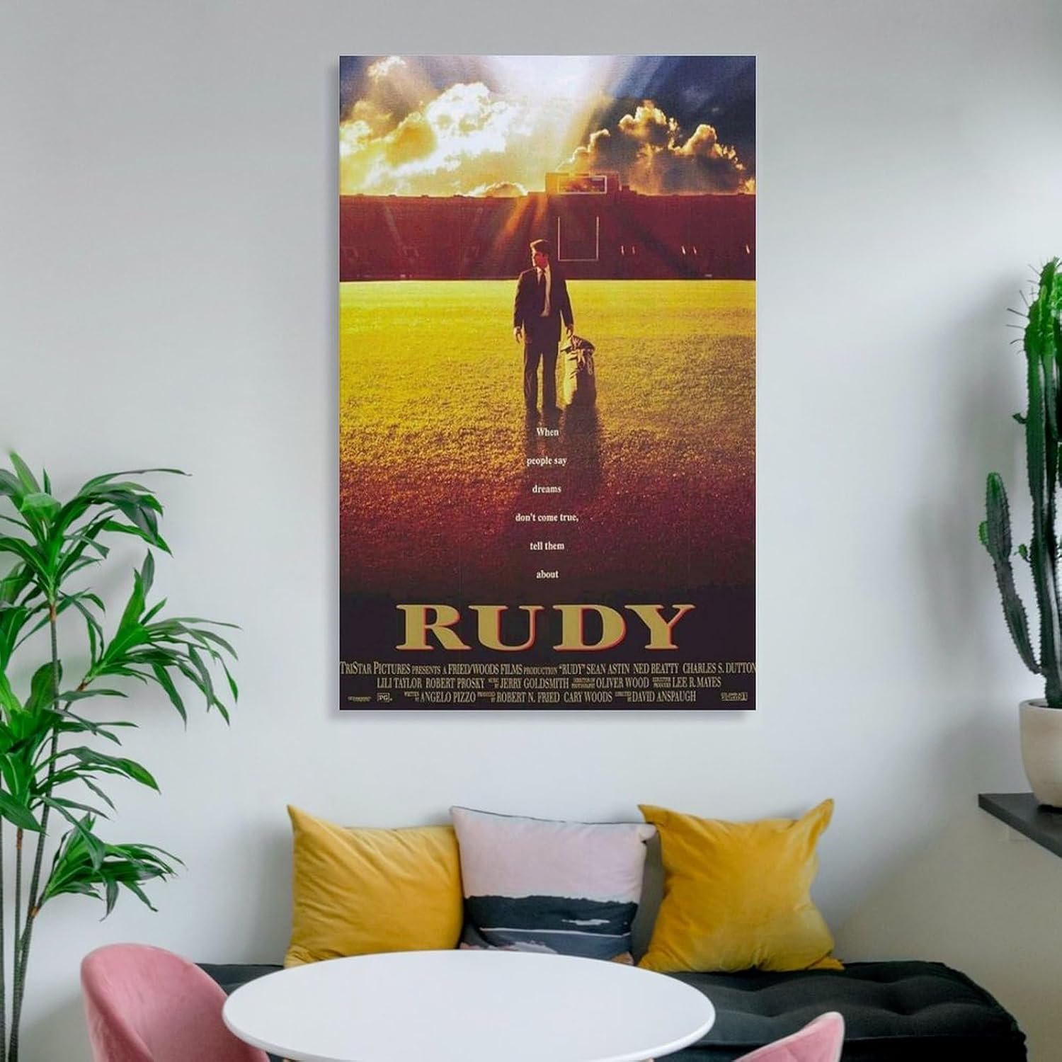 Posters for Room Aesthetic Rudy Movie Poster Office Decor Cool Artwork Wall Art Home Decor Gift Ideas Poster Decorative Painting Canvas Wall Art Living Room Posters Bedroom...