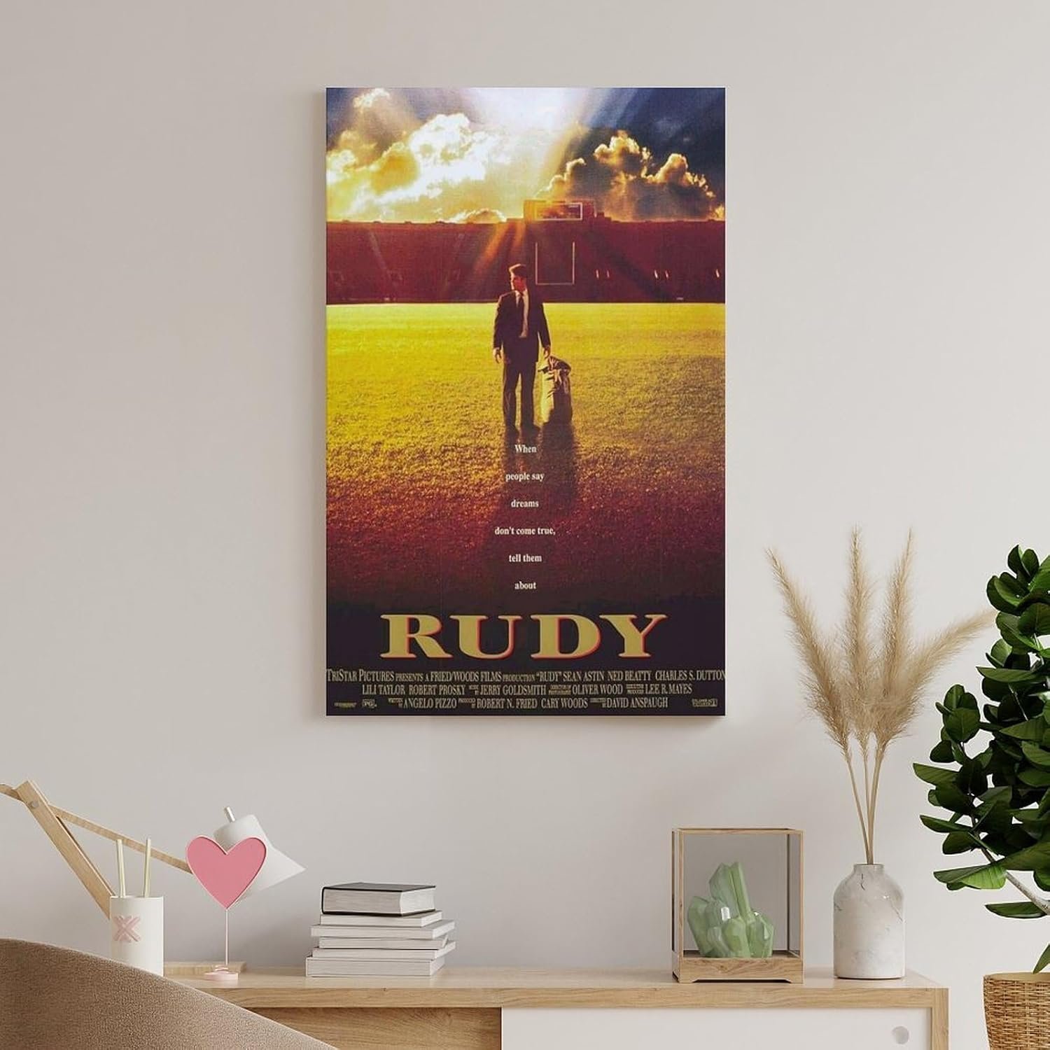 Posters for Room Aesthetic Rudy Movie Poster Office Decor Cool Artwork Wall Art Home Decor Gift Ideas Poster Decorative Painting Canvas Wall Art Living Room Posters Bedroom...