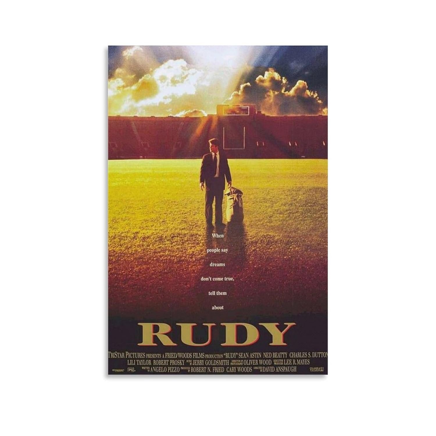 Posters for Room Aesthetic Rudy Movie Poster Office Decor Cool Artwork Wall Art Home Decor Gift Ideas Poster Decorative Painting Canvas Wall Art Living Room Posters Bedroom...