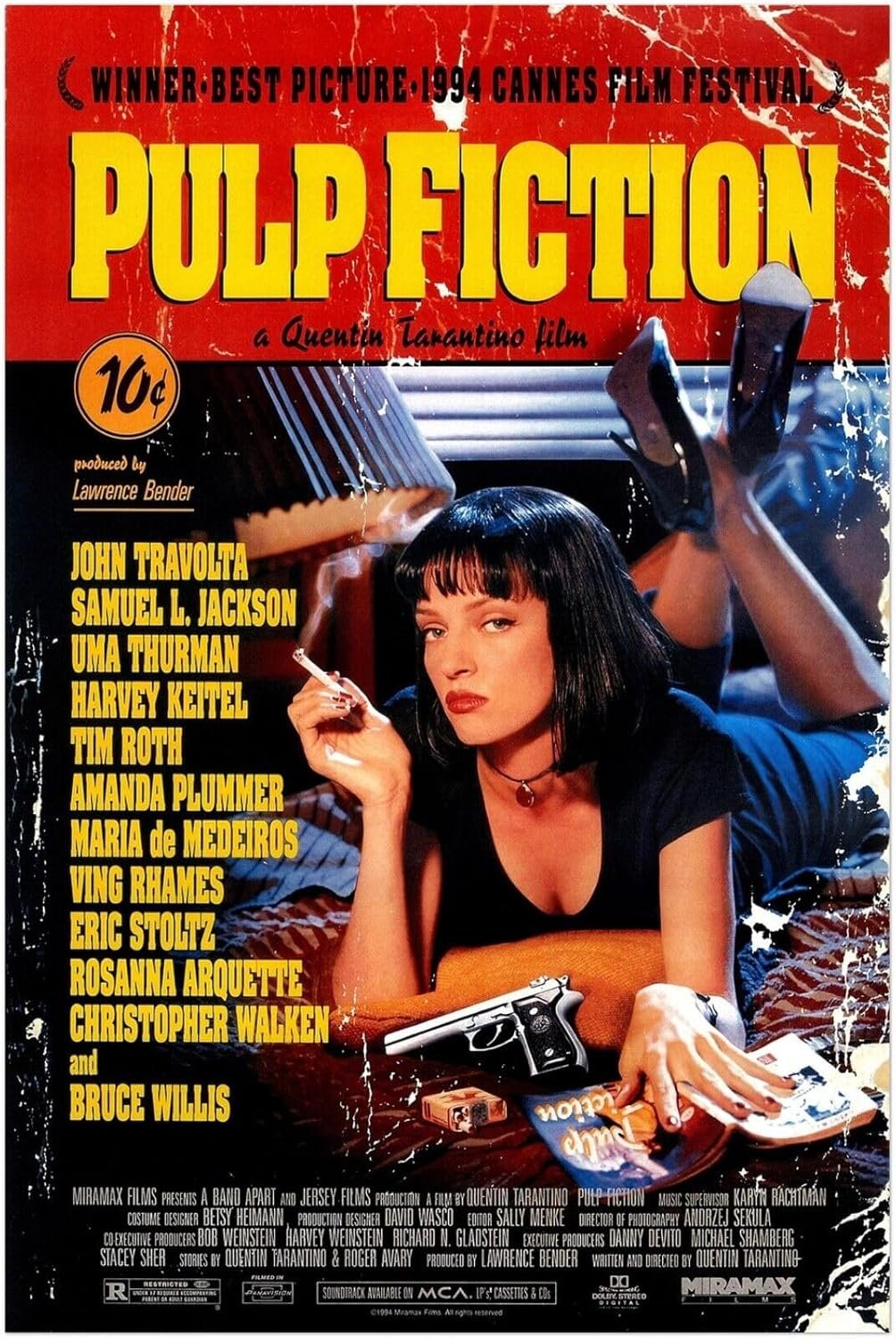 Pulp Fiction Movie Poster - Quentin Tarantino - Original US Version-12 x 18 Inches