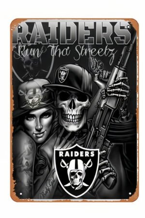 Raiders Poster Tin Sign Vintage Metal Sign For Home Pub Man Cave Wall Decor