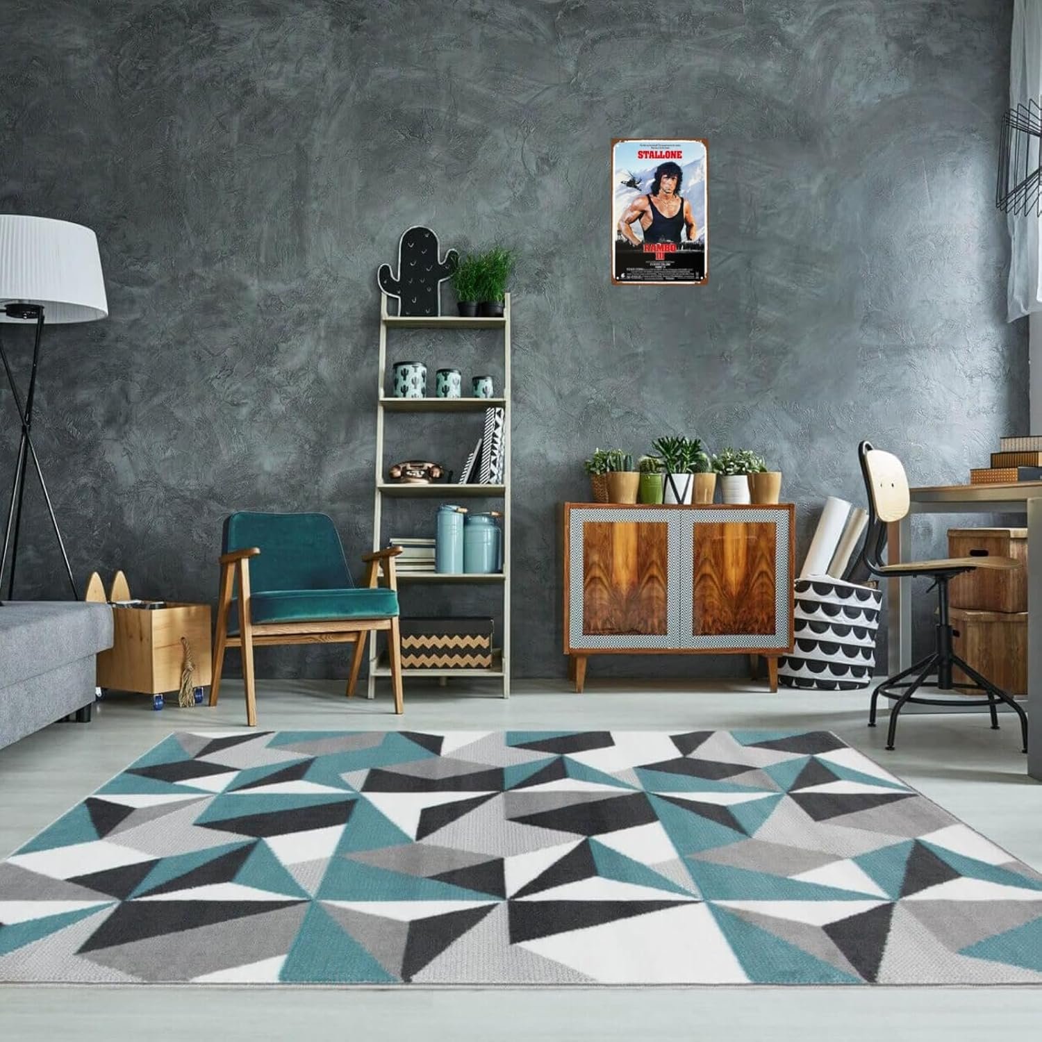 Rambo Action Movie Metal Wall Tin Sign Classic Fighting Movies Man Cave Decor Retro Gift Vintage Adventure Fighting Films Retro Decorations 8"x12"