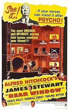 Rear Window - Alfred Hitchcock - James Stewart - Classic Horror Movie Poster-24 x 36 Inches