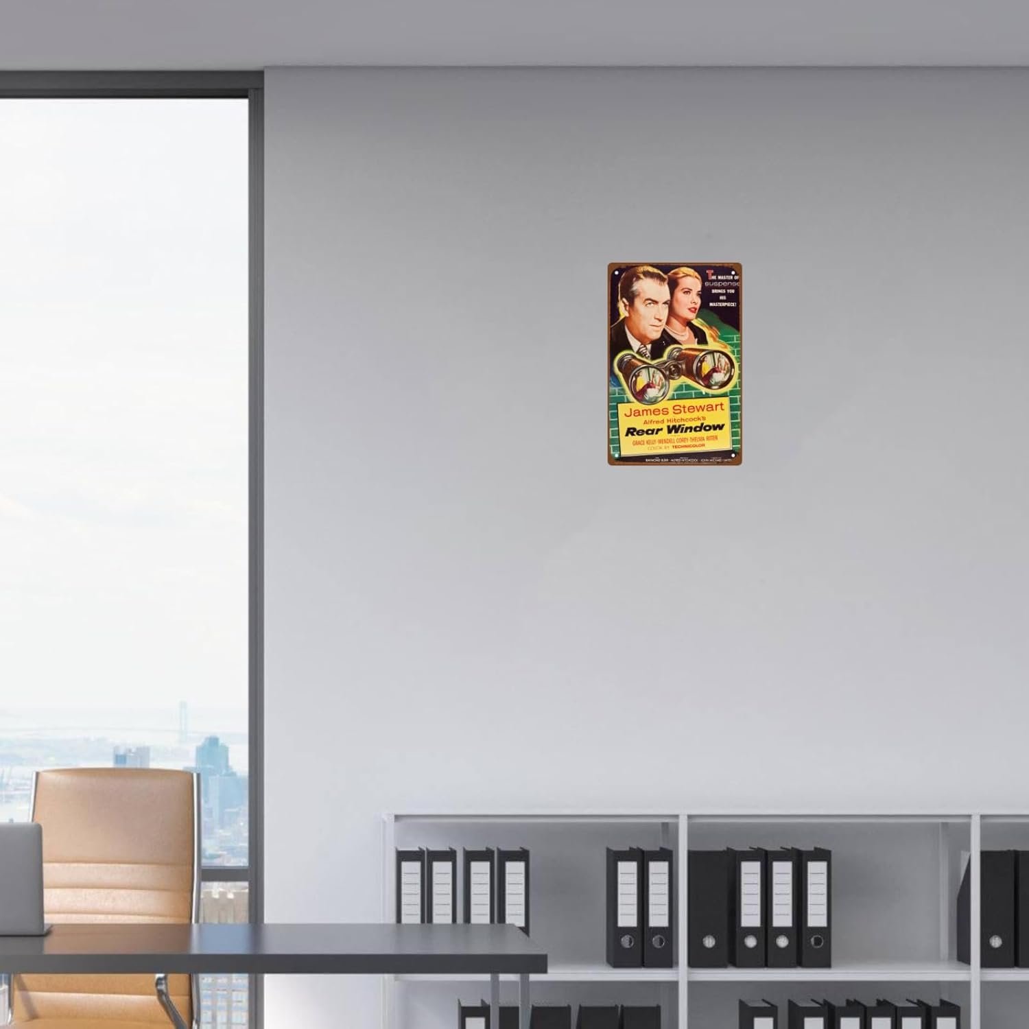 Rear Window Movie Metal Wall Tin Sign Suspense Film Vintage Retro Gift Man Cave Decor Vintage Decorations Classic Drama Movies 8"x12"