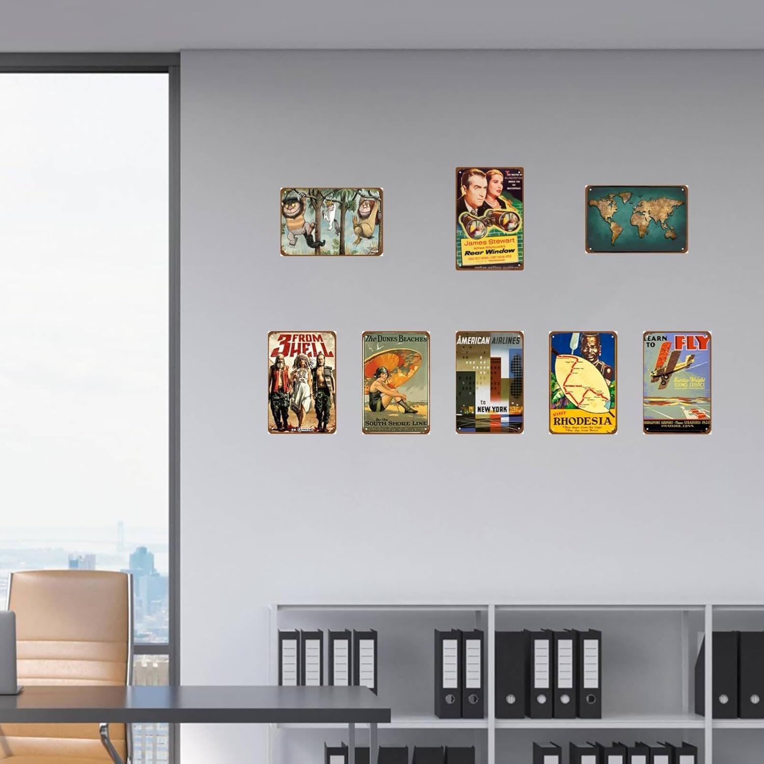 Rear Window Movie Metal Wall Tin Sign Suspense Film Vintage Retro Gift Man Cave Decor Vintage Decorations Classic Drama Movies 8"x12"