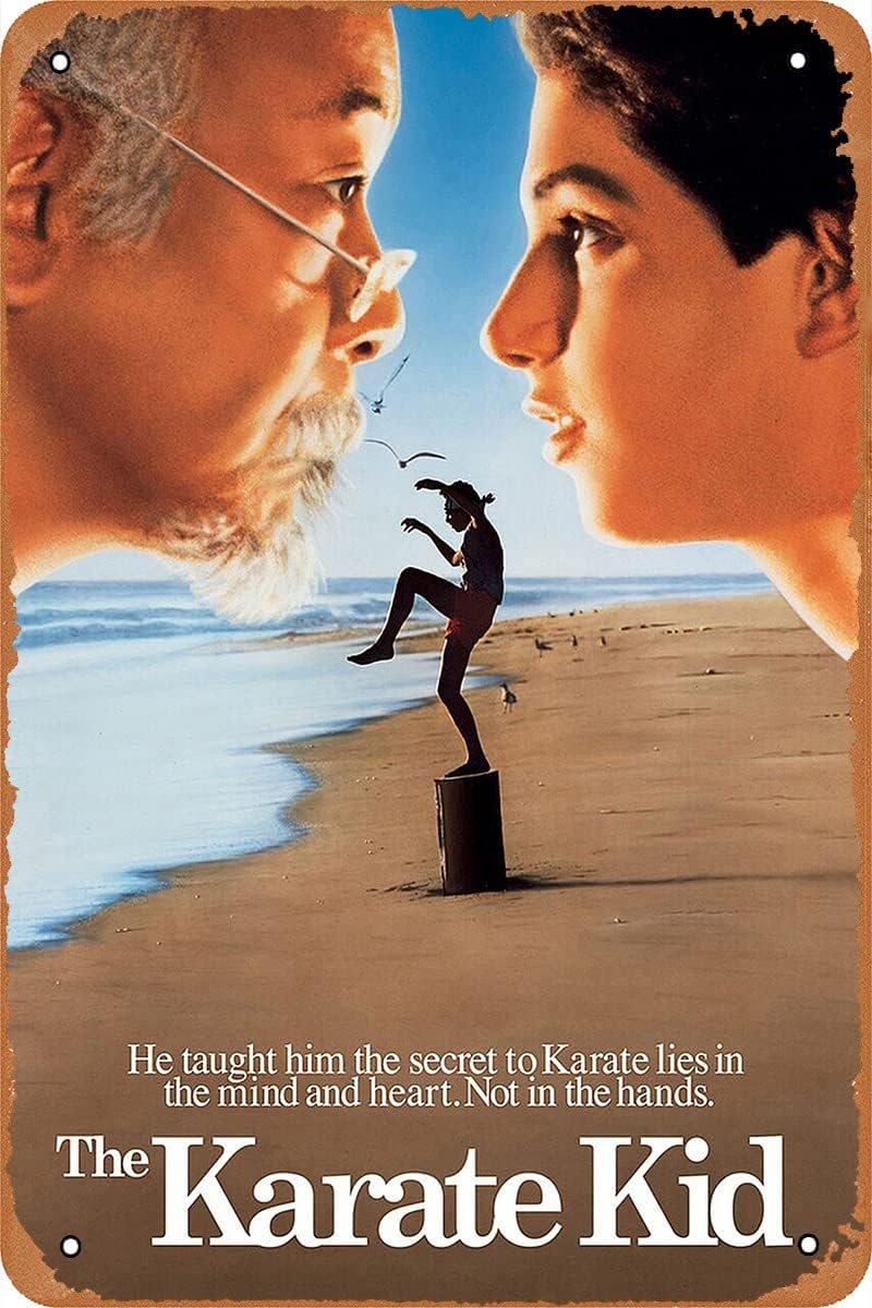 Retro Metal Sign Vintage TIN Sign karate kid movie poster for Wall Decor Cafe Bar office Home Art Sign Gift 12 X 8 inch