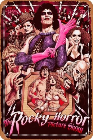 Retro Metal Sign Vintage Tin Sign The Rocky Horror Picture Show Movie Poster for Home Wall Decor Cafe Bar office Art Sign Gift 12 X 8 inch