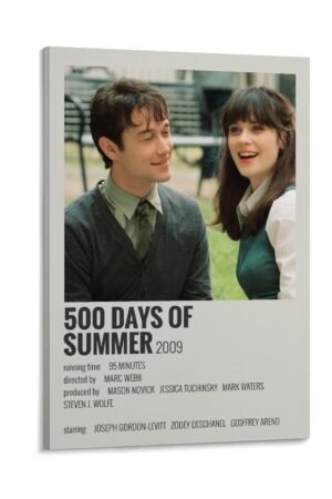 Room Aesthetic Poster Classic Movie 500 Days of Summer Movie Posters Cool Artwork Wall Art Home Decor Gift Ideas Canvas Art Poster And Wall Art Picture Print Modern Family...