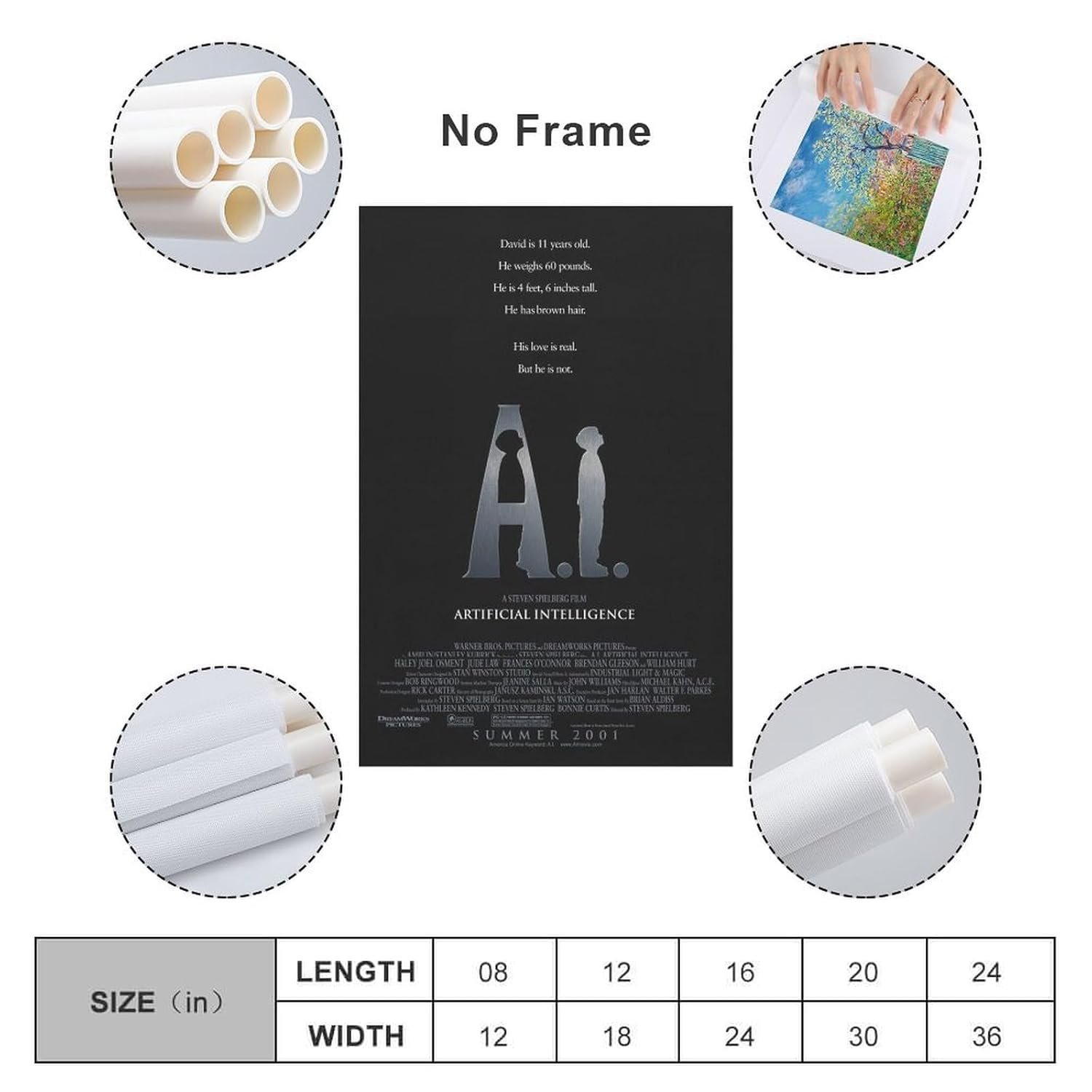 Room Aesthetic Poster Classic Movie A I Artificial Intelligence Movie Posters Cool Artwork Wall Art Home Decor Gift Ideas Prints Poster Decorative Painting Canvas Wall Art...