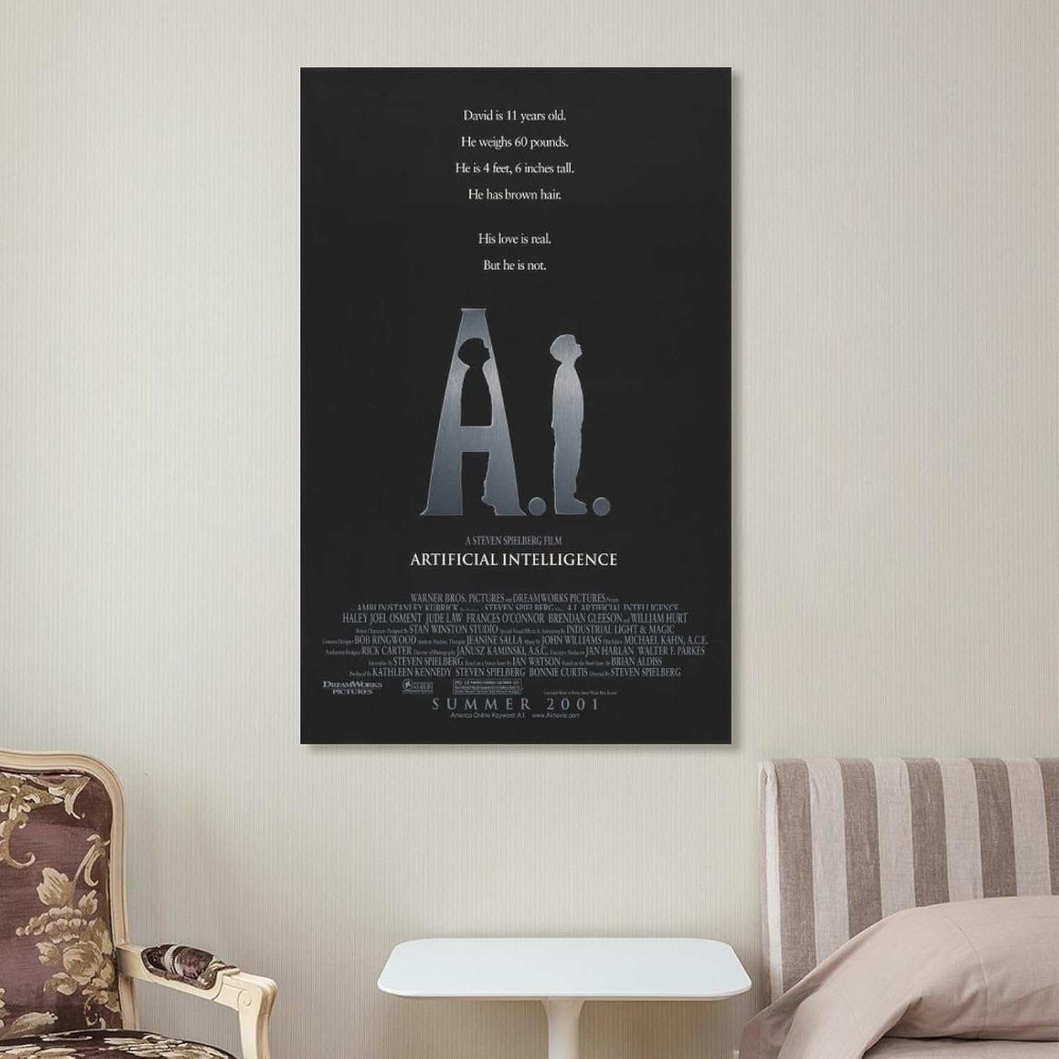 Room Aesthetic Poster Classic Movie A I Artificial Intelligence Movie Posters Cool Artwork Wall Art Home Decor Gift Ideas Prints Poster Decorative Painting Canvas Wall Art...
