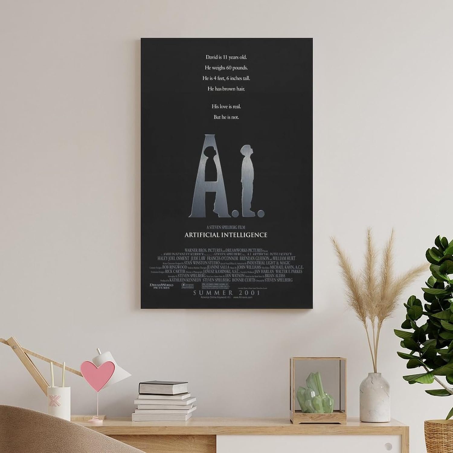 Room Aesthetic Poster Classic Movie A I Artificial Intelligence Movie Posters Cool Artwork Wall Art Home Decor Gift Ideas Prints Poster Decorative Painting Canvas Wall Art...