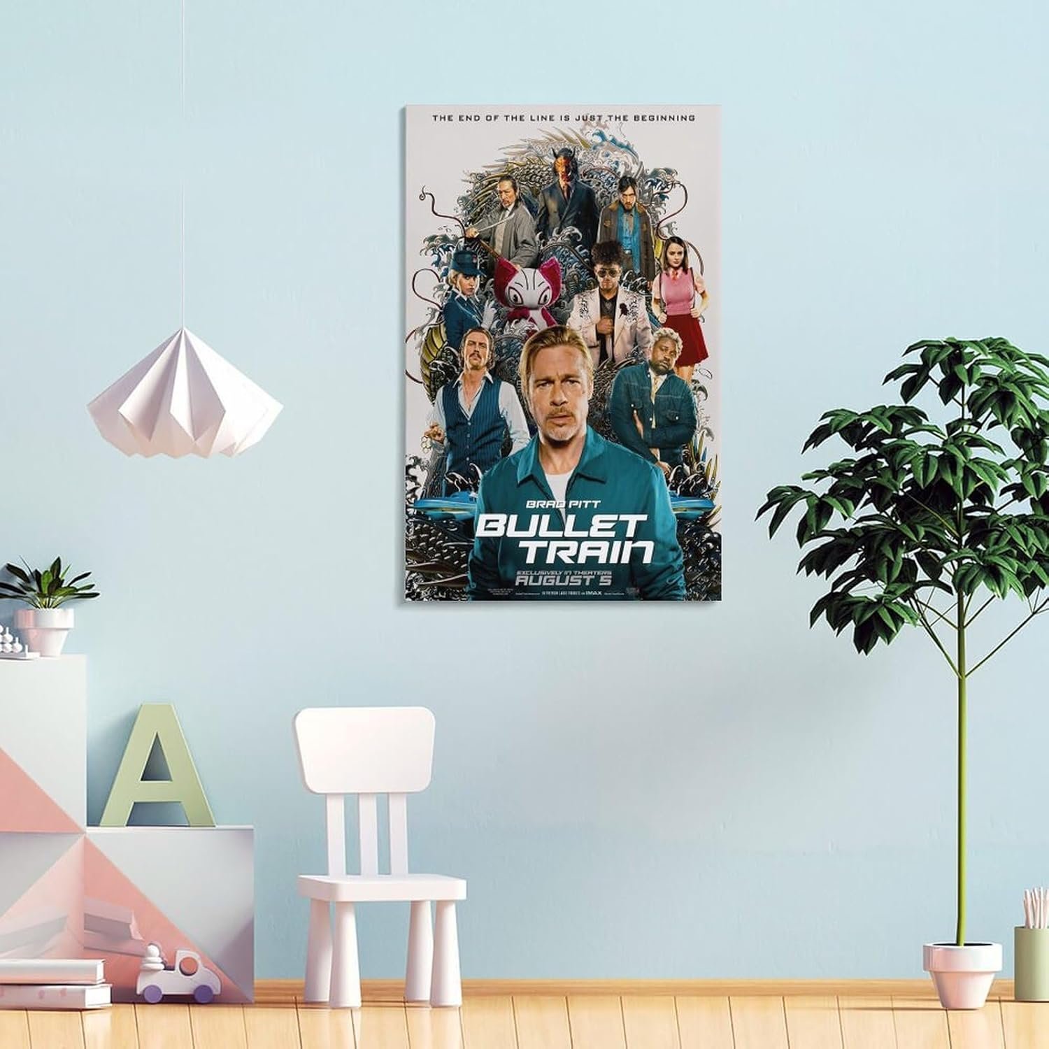 Room Aesthetic Poster Classic Movie Bullet Train Movie Posters Cool Artwork Wall Art Home Decor Gift Ideas Prints Poster Decorative Painting Canvas Wall Art Living Room Posters...