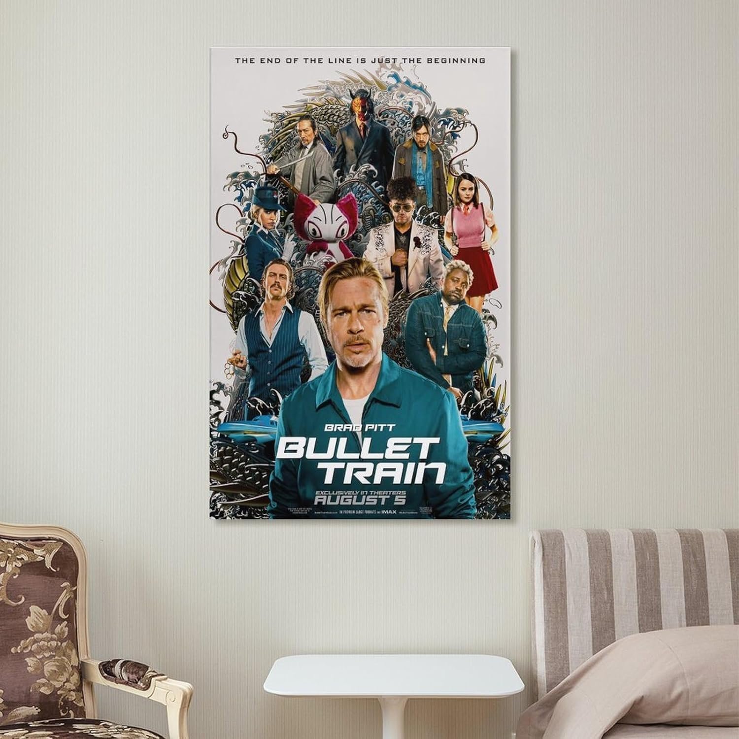 Room Aesthetic Poster Classic Movie Bullet Train Movie Posters Cool Artwork Wall Art Home Decor Gift Ideas Prints Poster Decorative Painting Canvas Wall Art Living Room Posters...