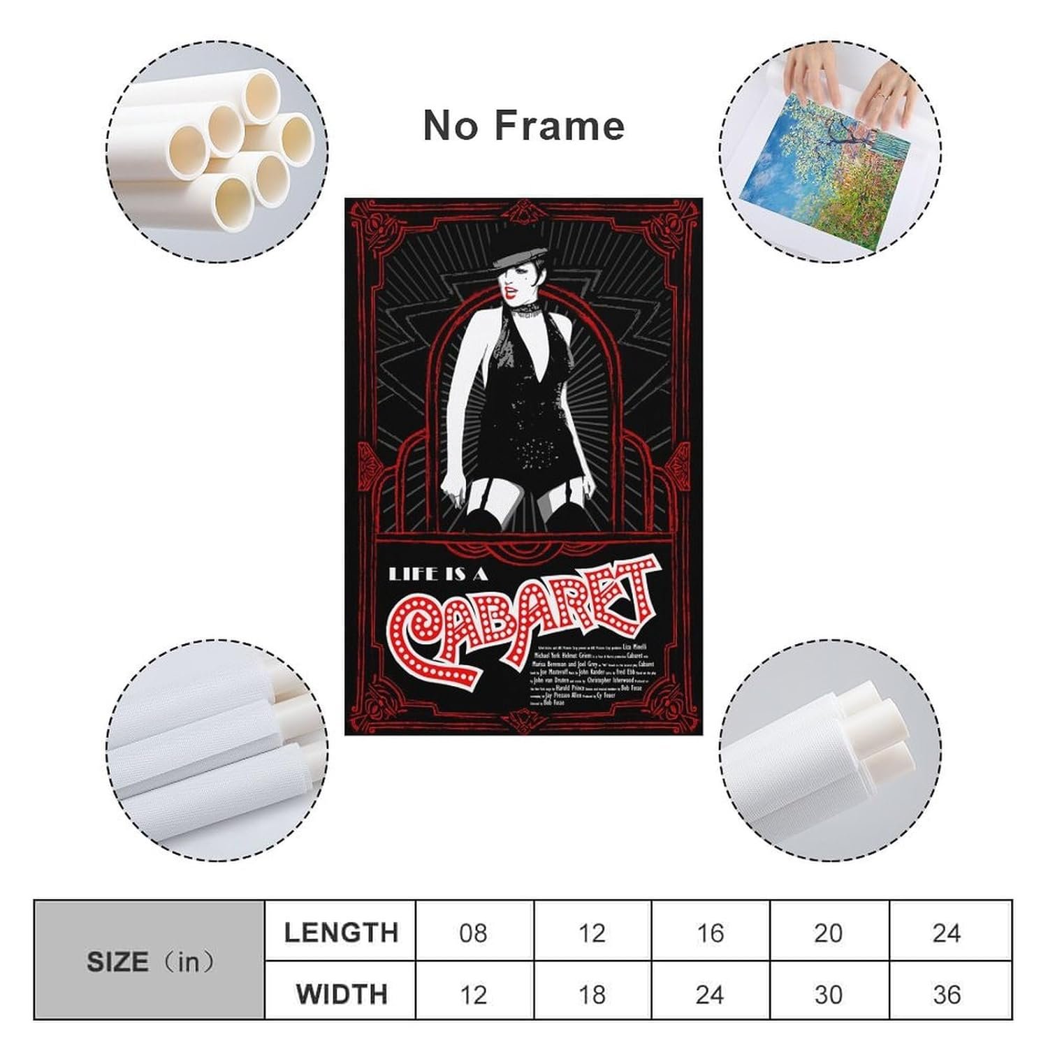 Room Aesthetic Poster Classic Movie Cabaret Movie Posters Cool Artwork Wall Art Home Decor Gift Ideas Prints Poster Decorative Painting Canvas Wall Art Living Room Posters...