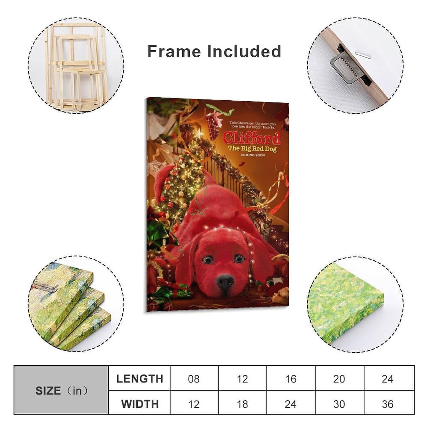 Room Aesthetic Poster Classic Movie Clifford The Big Red Dog Movie Posters Cool Artwork Wall Art Home Decor Gift Ideas Poster Decorative Painting Canvas Wall Art Living Room...