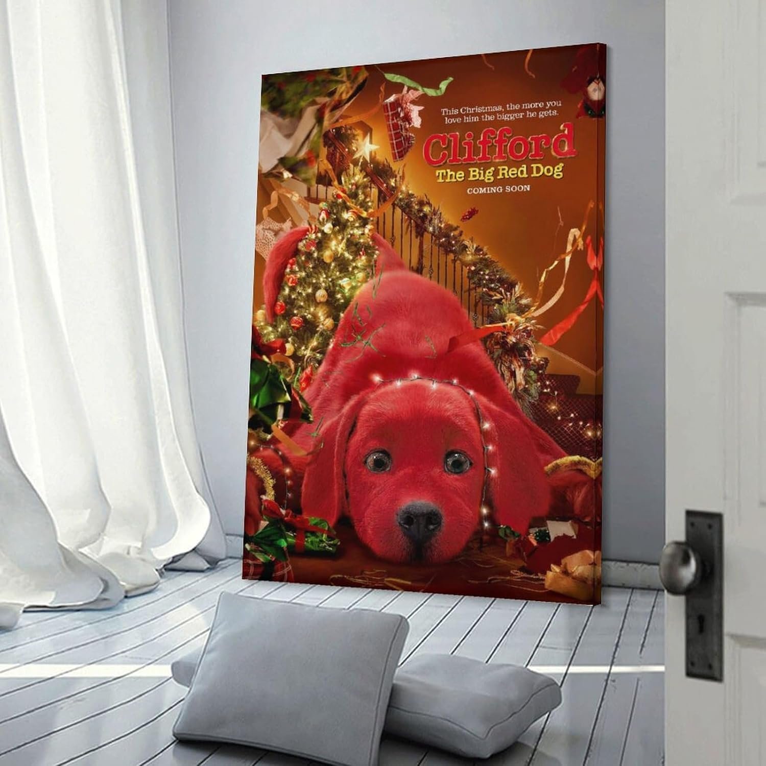 Room Aesthetic Poster Classic Movie Clifford The Big Red Dog Movie Posters Cool Artwork Wall Art Home Decor Gift Ideas Poster Decorative Painting Canvas Wall Art Living Room...