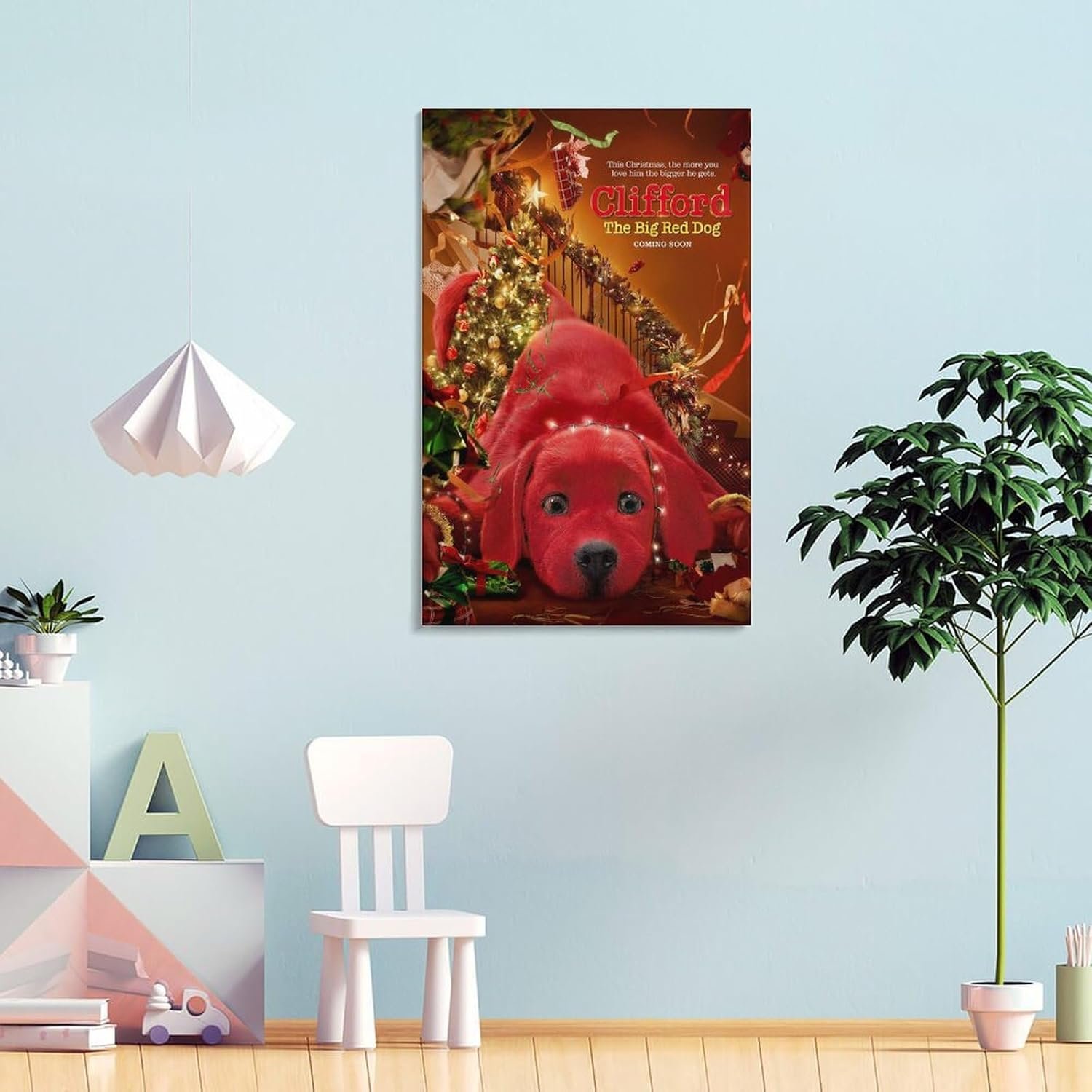 Room Aesthetic Poster Classic Movie Clifford The Big Red Dog Movie Posters Cool Artwork Wall Art Home Decor Gift Ideas Poster Decorative Painting Canvas Wall Art Living Room...