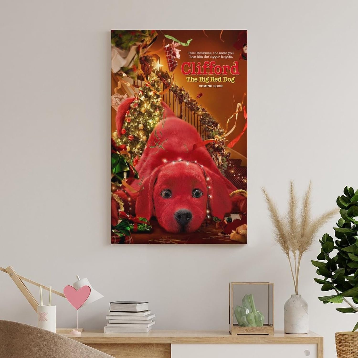 Room Aesthetic Poster Classic Movie Clifford The Big Red Dog Movie Posters Cool Artwork Wall Art Home Decor Gift Ideas Poster Decorative Painting Canvas Wall Art Living Room...