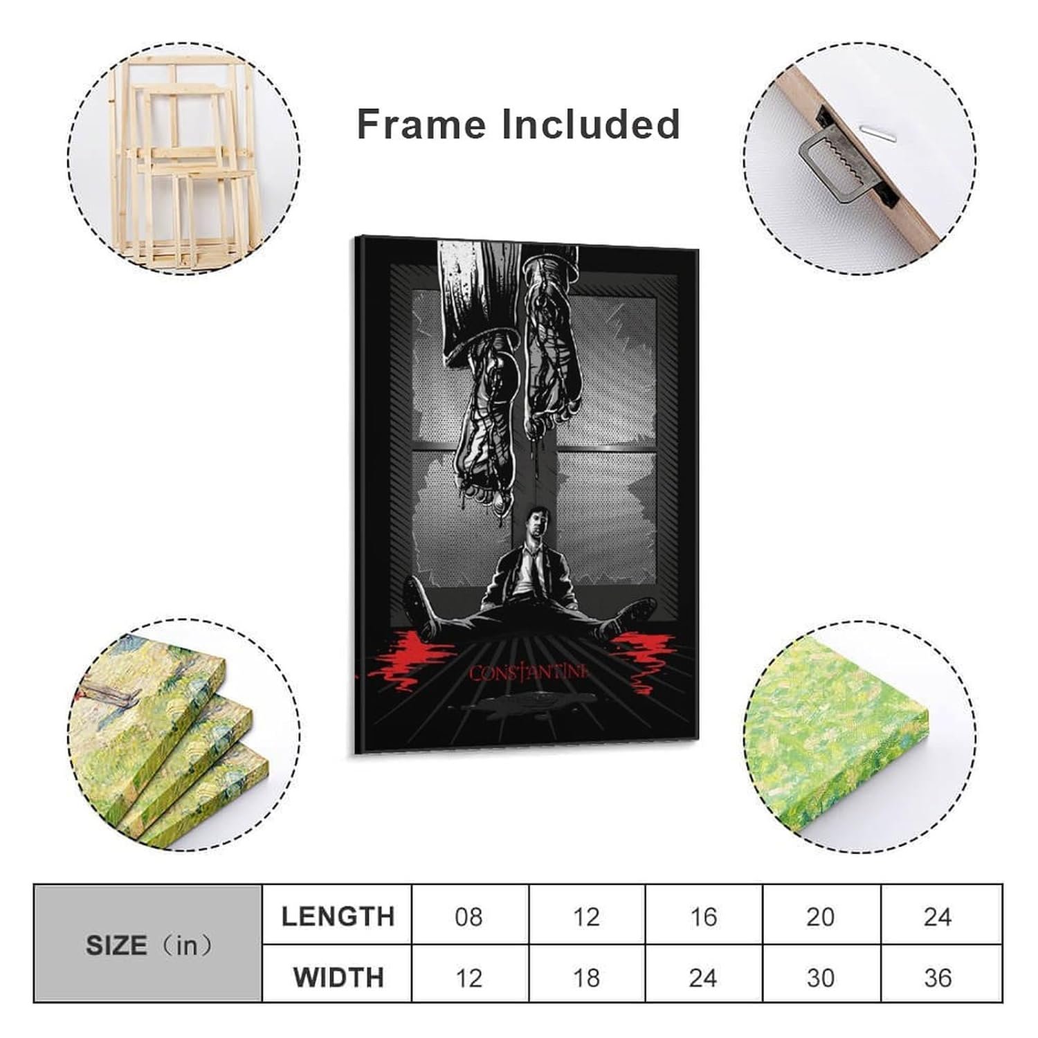 Room Aesthetic Poster Classic Movie Constantine Movie Posters Cool Artwork Wall Art Home Decor Gift Ideas Prints Poster Decorative Painting Canvas Wall Art Living Room Posters...