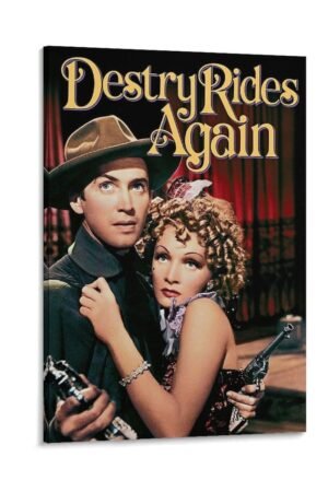 Room Aesthetic Poster Classic Movie Destry Rides Again Movie Poster Cool Artwork Wall Art Home Decor Gift Idea Canvas Art Poster And Wall Art Picture Print Modern Family Bedroom...