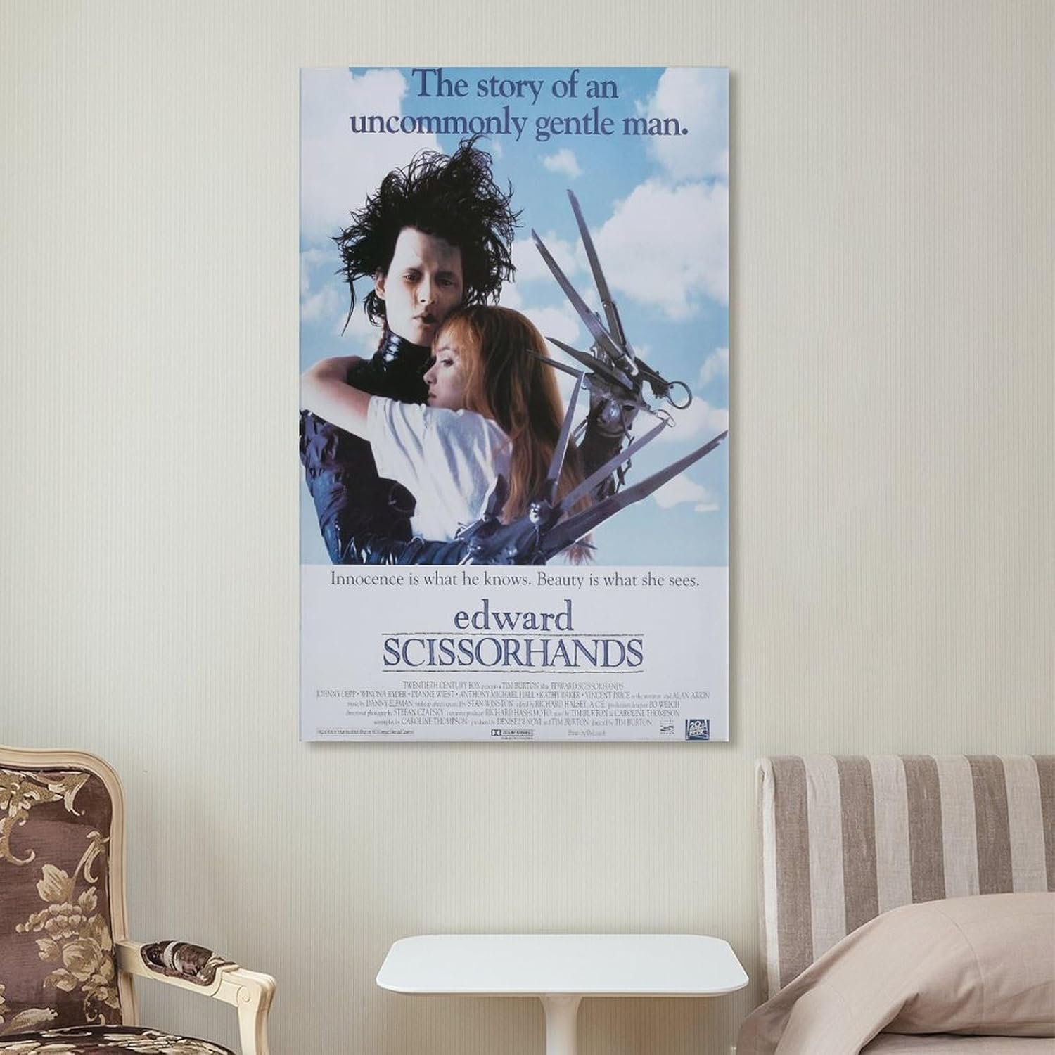 Room Aesthetic Poster Classic Movie Edward Scissorhands Movie Posters Cool Artwork Wall Art Home Decor Gift Ideas Prints Poster Decorative Painting Canvas Wall Art Living Room...