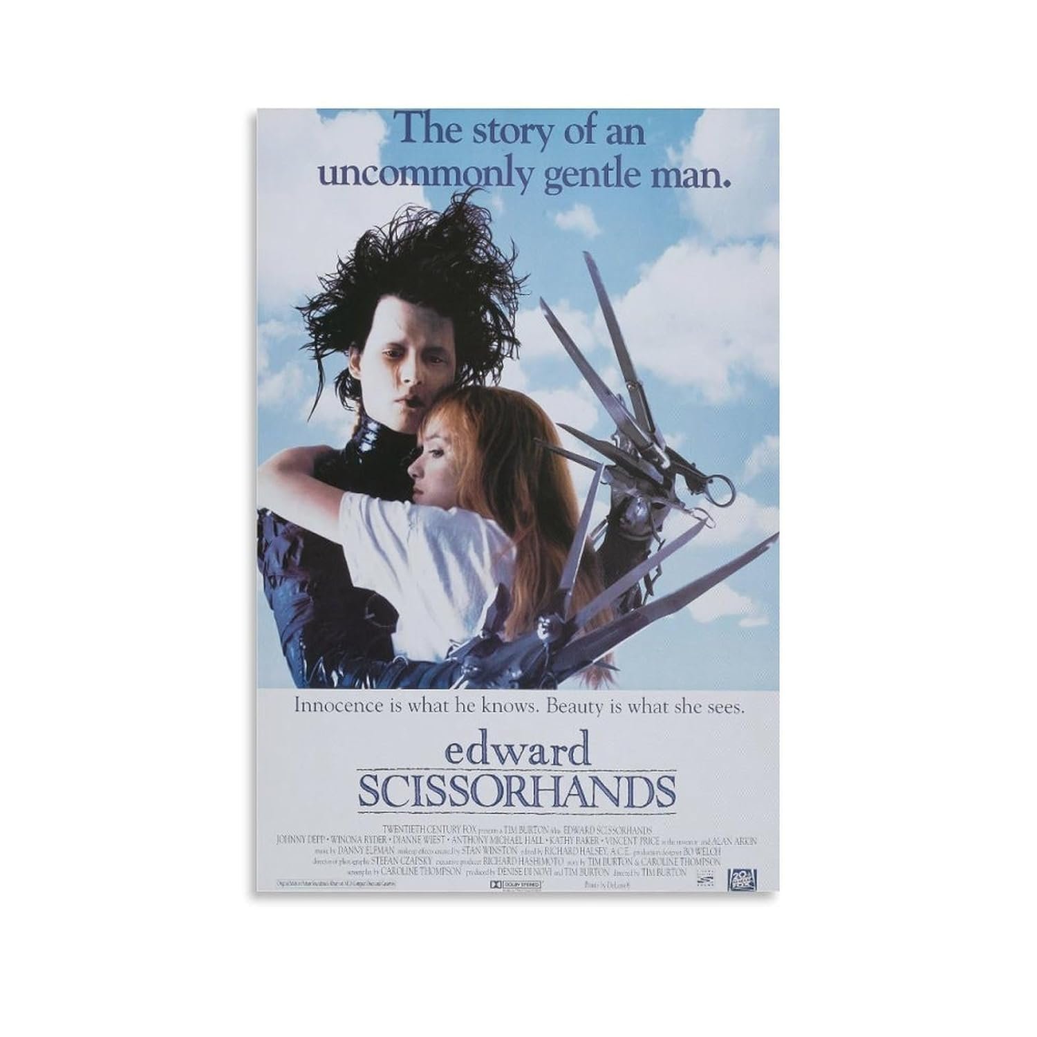 Room Aesthetic Poster Classic Movie Edward Scissorhands Movie Posters Cool Artwork Wall Art Home Decor Gift Ideas Prints Poster Decorative Painting Canvas Wall Art Living Room...