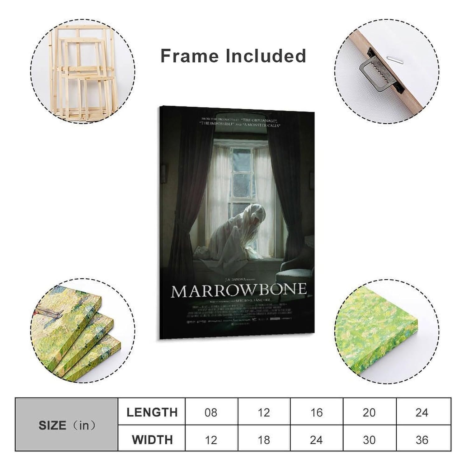 Room Aesthetic Poster Classic Movie El Secreto De Marrowbone Movie Posters Cool Artwork Wall Art Home Decor Gift Ideas Prints Poster Decorative Painting Canvas Wall Art Living...