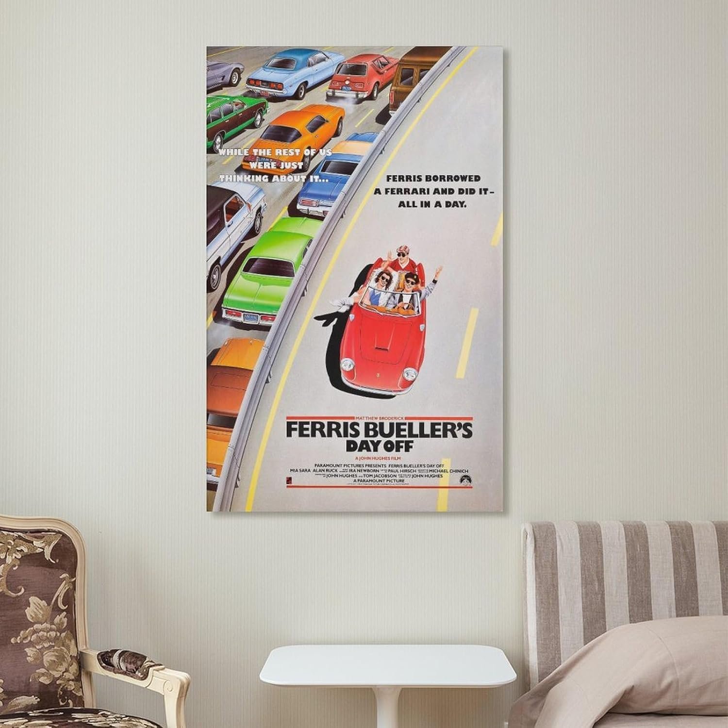 Room Aesthetic Poster Classic Movie Ferris Bueller's Day Off Movie Posters Cool Artwork Wall Art Home Decor Gift Ideas Prints Poster Decorative Painting Canvas Wall Art Living...