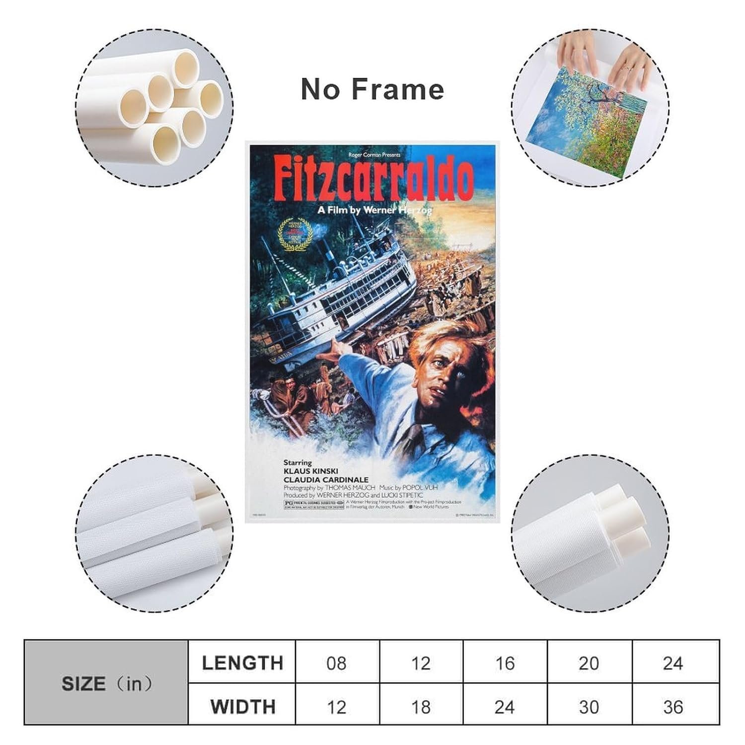 Room Aesthetic Poster Classic Movie Fitzcarraldo Movie Posters Poster Decorative Painting Canvas Wall Art Living Room Posters Bedroom Painting 16x24inch(40x60cm)