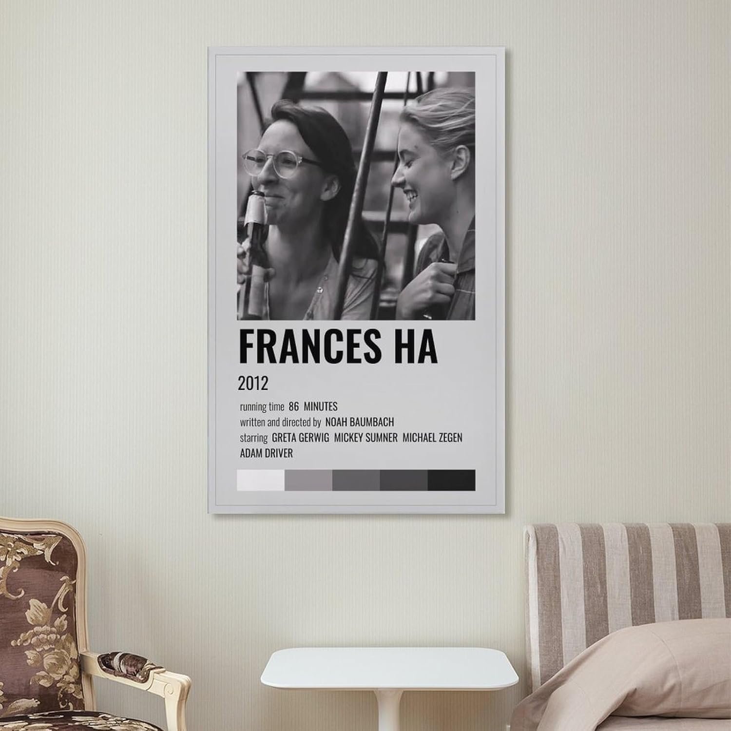 Room Aesthetic Poster Classic Movie Frances Ha Movie Posters Custom Poster Canvas Art Poster And Wall Art Picture Print Modern Family Bedroom Decor Posters 12x18inch(30x45cm)