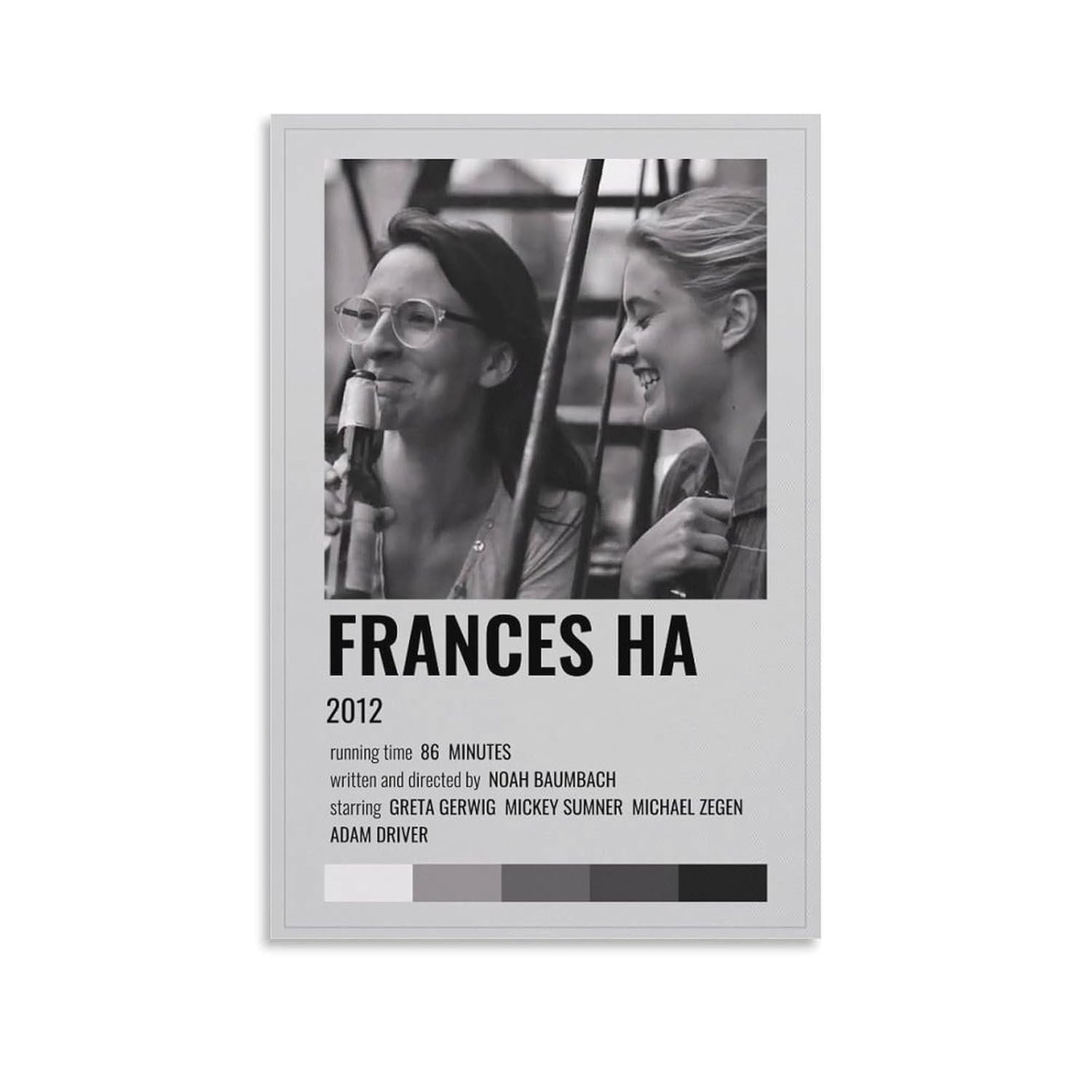 Room Aesthetic Poster Classic Movie Frances Ha Movie Posters Custom Poster Canvas Art Poster And Wall Art Picture Print Modern Family Bedroom Decor Posters 12x18inch(30x45cm)