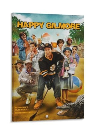 Room Aesthetic Poster Classic Movie Happy Gilmore Movie Posters Cool Artwork Wall Art Home Decor Gift Ideas Prints Poster Decorative Painting Canvas Wall Art Living Room Posters...