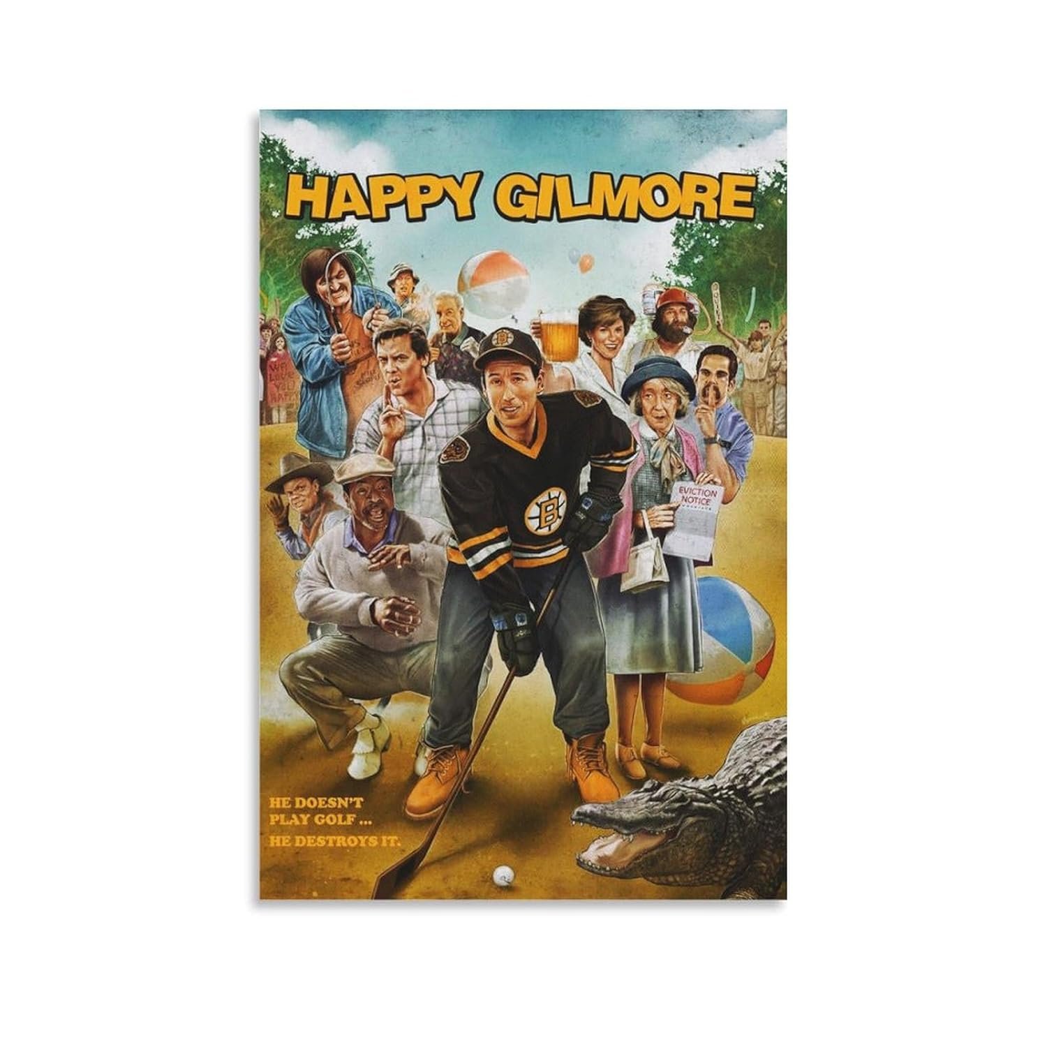 Room Aesthetic Poster Classic Movie Happy Gilmore Movie Posters Cool Artwork Wall Art Home Decor Gift Ideas Prints Poster Decorative Painting Canvas Wall Art Living Room Posters...