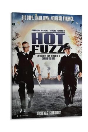 Room Aesthetic Poster Classic Movie Hot Fuzz Movie Posters Cool Artwork Wall Art Home Decor Gift Ideas Prints Poster Decorative Painting Canvas Wall Art Living Room Posters...