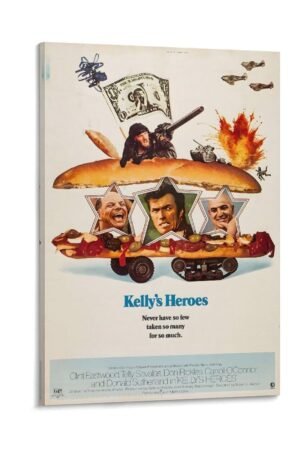 Room Aesthetic Poster Classic Movie Kelly's Heroes Movie Posters Cool Artwork Wall Art Home Decor Gift Ideas Canvas Art Poster And Wall Art Picture Print Modern Family Bedroom...
