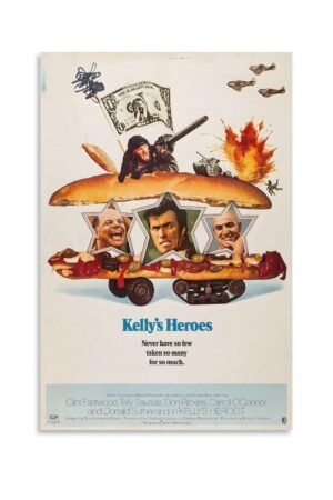 Room Aesthetic Poster Classic Movie Kelly's Heroes Movie Posters Cool Artwork Wall Art Home Decor Gift Ideas Prints Poster Decorative Painting Canvas Wall Art Living Room...