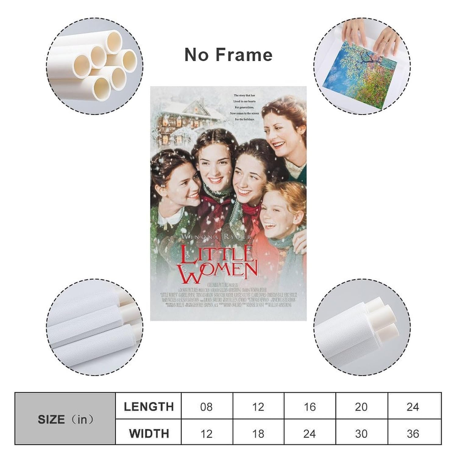 Room Aesthetic Poster Classic Movie Little Women Movie Posters Cool Artwork Wall Art Home Decor Gift Ideas Canvas Art Poster And Wall Art Picture Print Modern Family Bedroom...