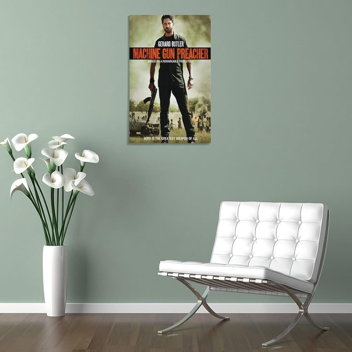 Room Aesthetic Poster Classic Movie Machine Gun Preacher Movie Posters Cool Artwork Wall Art Home Decor Gift Ideas Prints Poster Decorative Painting Canvas Wall Art Living Room...