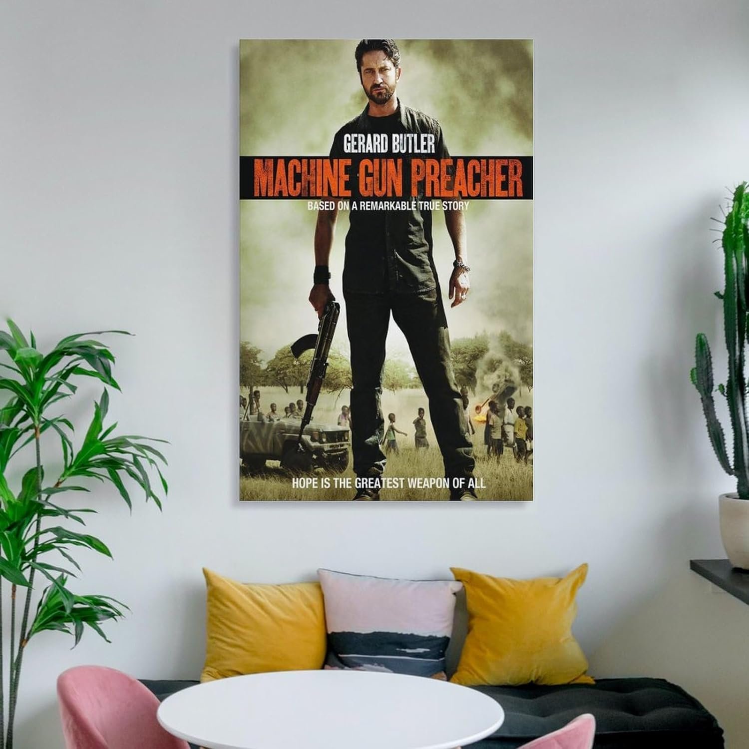 Room Aesthetic Poster Classic Movie Machine Gun Preacher Movie Posters Cool Artwork Wall Art Home Decor Gift Ideas Prints Poster Decorative Painting Canvas Wall Art Living Room...