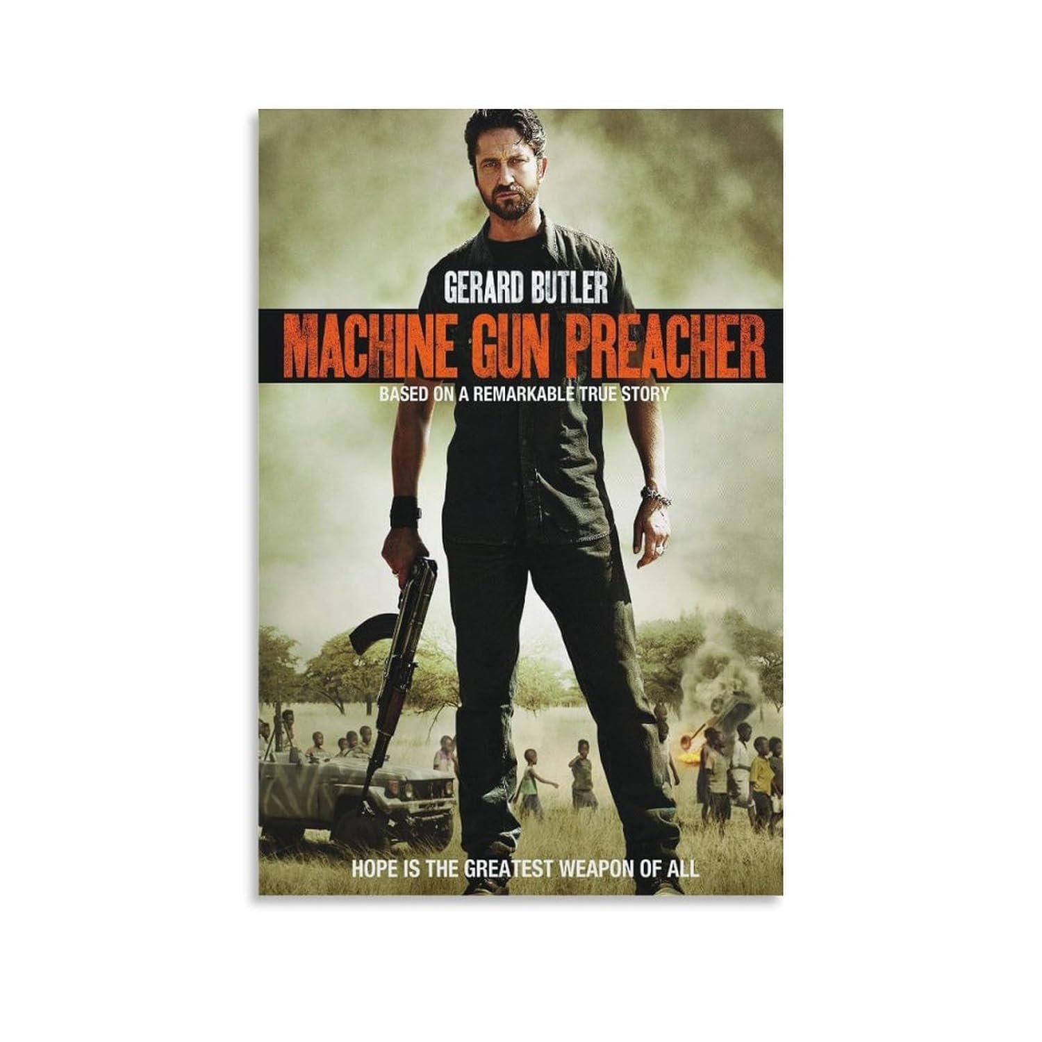 Room Aesthetic Poster Classic Movie Machine Gun Preacher Movie Posters Cool Artwork Wall Art Home Decor Gift Ideas Prints Poster Decorative Painting Canvas Wall Art Living Room...