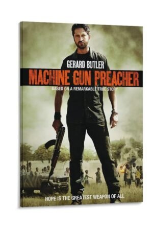 Room Aesthetic Poster Classic Movie Machine Gun Preacher Movie Posters Cool Artwork Wall Art Home Decor Gift Ideas Prints Poster Decorative Painting Canvas Wall Art Living Room...