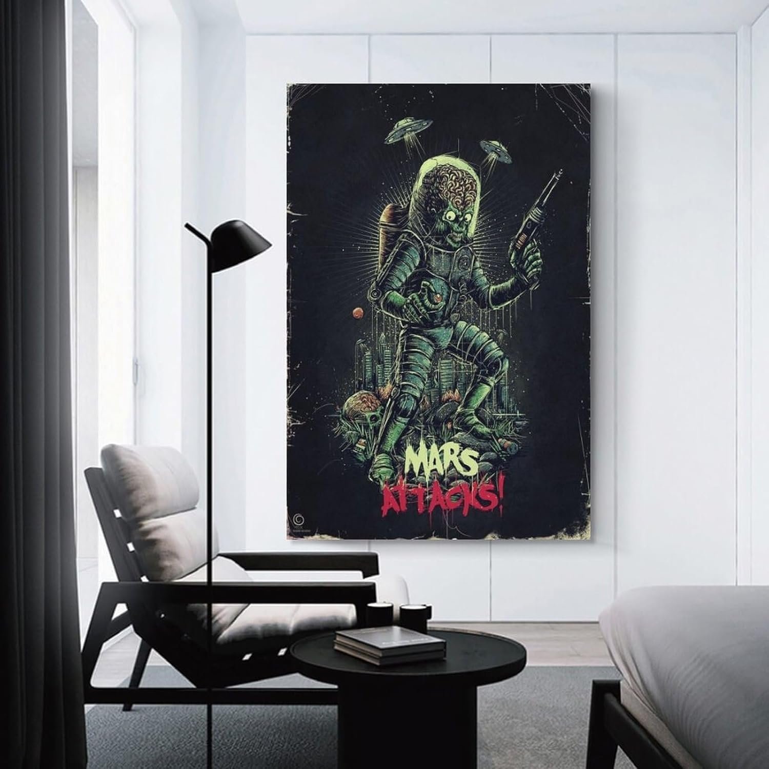 Room Aesthetic Poster Classic Movie Mars Attacks Movie Posters Cool Artwork Wall Art Home Decor Gift Ideas Prints Movie Poster Poster Decorative Painting Canvas Wall Art Living...