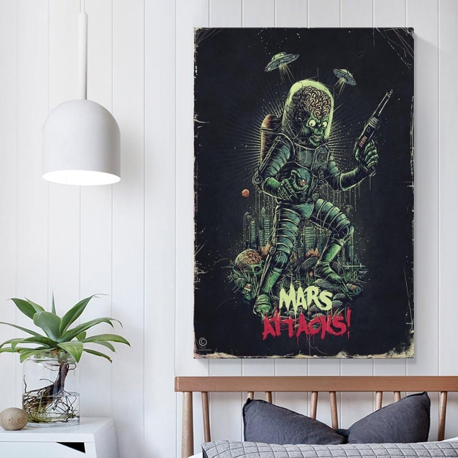Room Aesthetic Poster Classic Movie Mars Attacks Movie Posters Cool Artwork Wall Art Home Decor Gift Ideas Prints Movie Poster Poster Decorative Painting Canvas Wall Art Living...