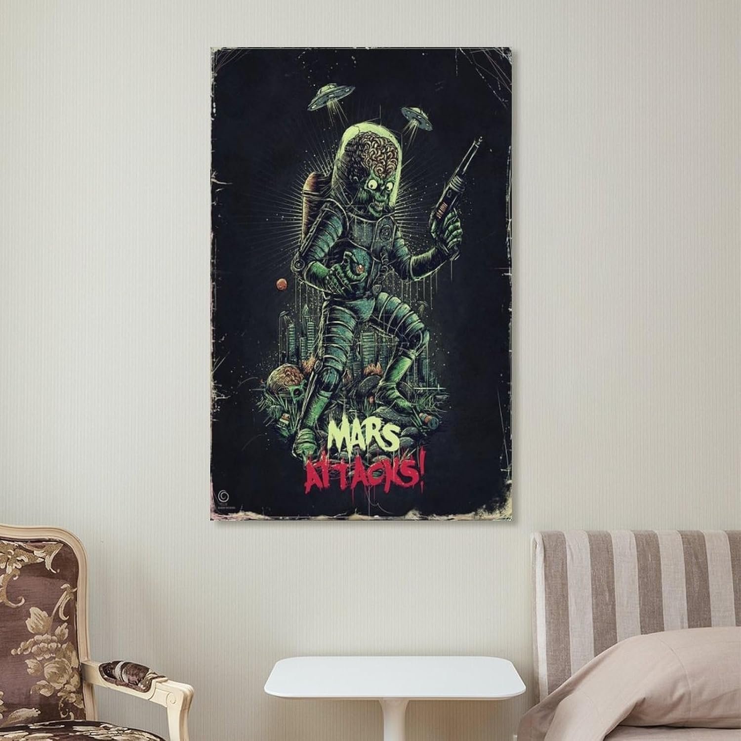 Room Aesthetic Poster Classic Movie Mars Attacks Movie Posters Cool Artwork Wall Art Home Decor Gift Ideas Prints Movie Poster Poster Decorative Painting Canvas Wall Art Living...