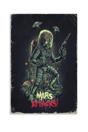 Room Aesthetic Poster Classic Movie Mars Attacks Movie Posters Cool Artwork Wall Art Home Decor Gift Ideas Prints Movie Poster Poster Decorative Painting Canvas Wall Art Living...