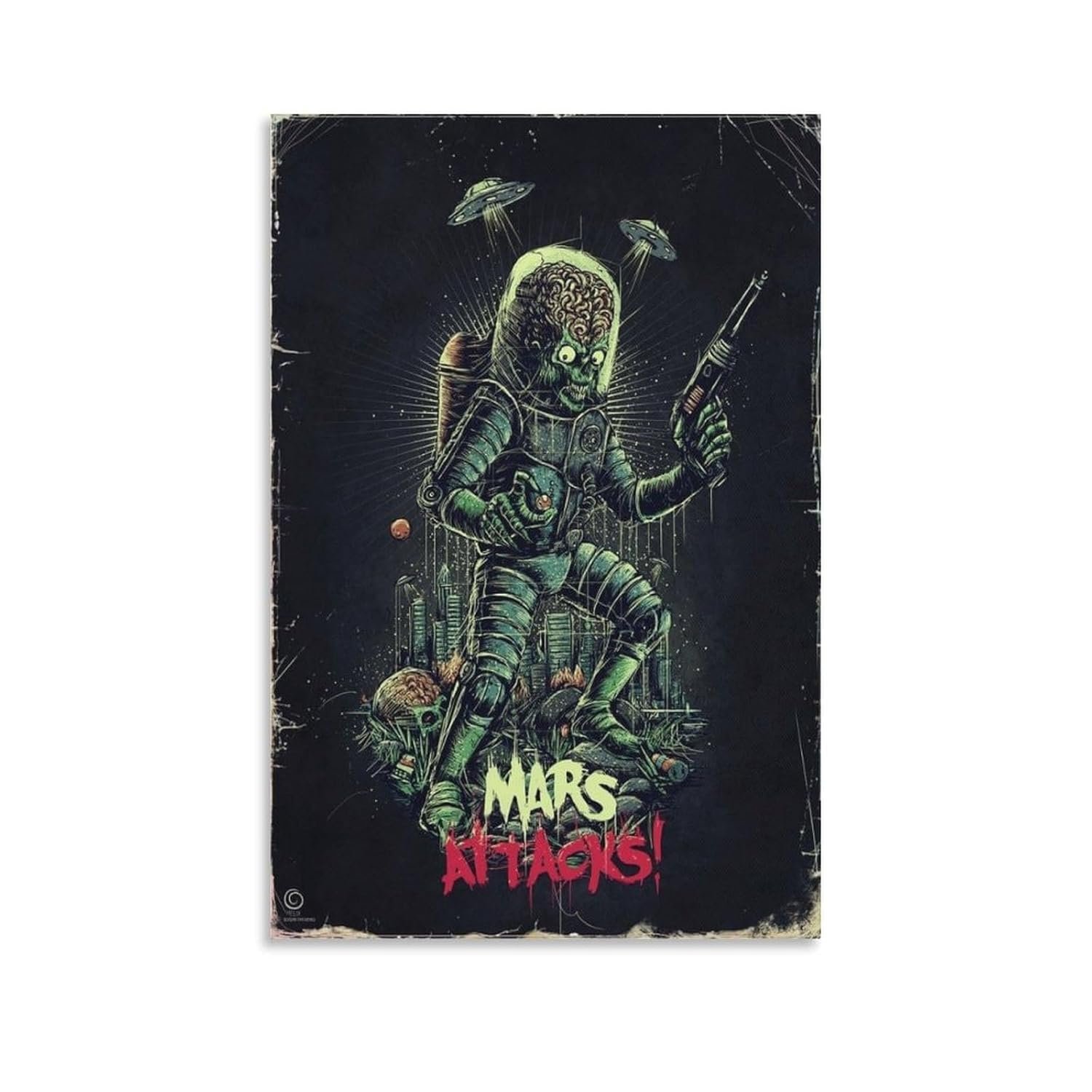 Room Aesthetic Poster Classic Movie Mars Attacks Movie Posters Cool Artwork Wall Art Home Decor Gift Ideas Prints Movie Poster Poster Decorative Painting Canvas Wall Art Living...